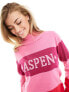 Фото #1 товара Threadbare Ski printed roll neck jumper in pink