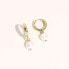 ფოტო #1 პროდუქტის 18K Gold Plated Freshwater Pearls - Pete Earrings For Women