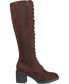 Фото #2 товара Women's Jenicca Wide Calf Lace Up Boots