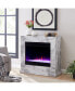 Ileana Faux Marble Color Changing Electric Fireplace