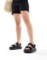 Фото #2 товара ASOS DESIGN Wide Fit Forecast sporty dad sandals in black