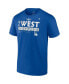 ფოტო #3 პროდუქტის Men's Royal Los Angeles Dodgers 2022 NL West Division Champions Locker Room Big and Tall T-shirt