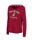 Фото #3 товара Women's Crimson Washington State Cougars Catalina Hoodie Long Sleeve T-Shirt