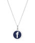 ფოტო #30 პროდუქტის Mini Initial Pendant Necklace in Sterling Silver and Navy Enamel, 16" + 2" Extender