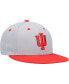 Фото #1 товара Men's Gray Indiana Hoosiers On-Field Baseball Fitted Hat