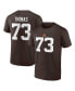 Фото #1 товара Men's Joe Thomas Brown Cleveland Browns Retired Player Icon Name and Number T-shirt