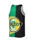 Men's Black, Green LA Galaxy Sublimated Split Logo Tank Top
