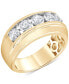 ფოტო #1 პროდუქტის Men's Diamond Channel-Set Ring (2 ct. t.w.) in 10k Gold