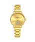 ფოტო #3 პროდუქტის Women's Gold-tone Case and Bracelet, Crystal Studded Gold Dial Watch