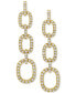 Фото #5 товара Diamond Pavé Chain Link Drop Earrings (5/8 ct. t.w.) in 14k White or Yellow Gold