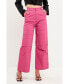 ფოტო #3 პროდუქტის Women's Wide Leg Pocket Cargo Pants