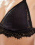 Фото #4 товара ASOS DESIGN Gabriella eyelash lace triangle bra in black