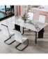 Фото #1 товара White marble table set with 4 chairs