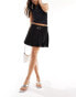 Фото #1 товара Sixth June pleated mini skirt in black