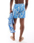 Hunky Trunks abstract print swim shorts co ord in blue