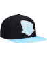 Men's Black, Light Blue New Jersey Nets Pastel Snapback Hat