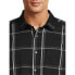 Фото #2 товара George Poplin Shirt Men’s Size Medium Black Plaid Short Sleeves Button Down