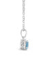 ფოტო #2 პროდუქტის Gemstone and Diamond Accent Pendant Necklace in Sterling Silver