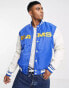 Фото #1 товара Pull&Bear NFL LA Rams vasity jacket in blue