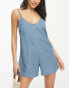 Rhythm essential adjustable romper in dusted teal