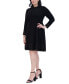 Plus Size Studded Mock-Neck Dress