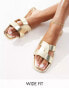 Фото #1 товара RAID Wide Fit Geeno flat sandals in gold