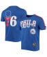 Men's Royal, Red Philadelphia 76ers Mesh Capsule Taping T-shirt