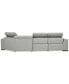 Фото #9 товара Jenneth 3-Pc. Leather Sofa with 2 Power Motion Recliners and Cuddler, Created for Macy's