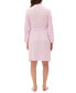 ფოტო #2 პროდუქტის Women's Long-Sleeve Ribbed Belted Robe