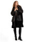 ფოტო #1 პროდუქტის Women's Back To Black Oversized Leather Panelled Coat