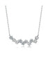 Фото #1 товара Sterling Silver Cubic Zirconia Garland Necklace