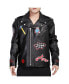 Men's Black Chucky Wanna Play Biker Full-Zip Jacket