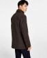 Фото #2 товара Men's Double Breasted Wool Blend Peacoat with Bib