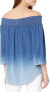 Фото #2 товара Топ однотонный Karen Kane Ombre с открытыми плечами 247163 синий для женщин