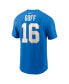 Фото #3 товара Men's Jared Goff Blue Detroit Lions Name Number T-Shirt