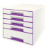 Фото #1 товара Esselte Leitz Wow Cube - Rubber - Purple - White - 5 drawer(s) - 287 mm - 363 mm - 270 mm