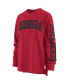 ფოტო #1 პროდუქტის Women's Red Georgia Bulldogs Two-Hit Canyon Long Sleeve T-shirt