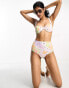 ASOS DESIGN mix and match underwired bikini top in pastel ditsy floral