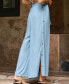 ფოტო #3 პროდუქტის Women's Chambray Tassel Tie Pants