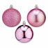 Set of Christmas balls Pink PVC Ø 7 cm (12 Units)