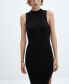 Фото #2 товара Women's Opening Detail Ribbed Knit Dress