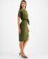 Blouson Wrap Dress