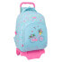 School Rucksack with Wheels Safta Bicicleta Blue 32 x 42 x 15 cm