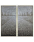 Фото #1 товара Pebble Road Textured Metallic Hand Painted Wall Art by Martin Edwards, 48" x 24" x 1.5"