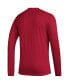 ფოტო #2 პროდუქტის Men's Red Louisville Cardinals Practice Basketball Pregame AEROREADY Long Sleeve T-shirt