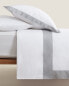 Bordered sateen duvet cover