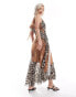 Фото #4 товара Reclaimed Vintage limited edition deconstructed leopard and animal print dress