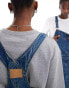 Weekday Unisex Astro denim dungarees in blue