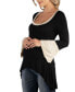 Фото #2 товара Туника для беременных 24seven Comfort Apparel с высокими разрезами и объемными рукавами