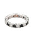 ფოტო #2 პროდუქტის Suzy Levian Sterling Silver Cubic Zirconia Alternating Stone Eternity Band Ring